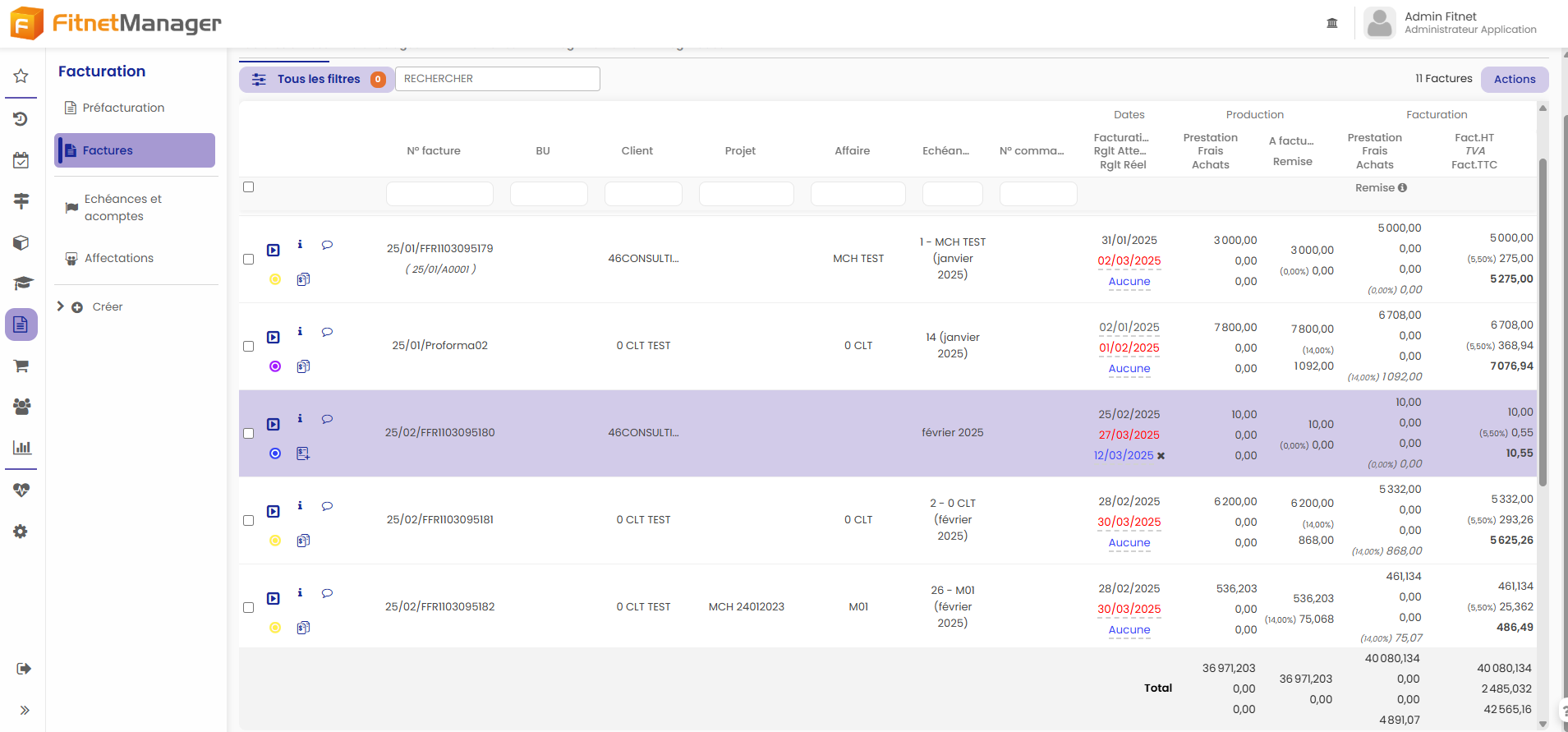 screenshot of Fitnet Manager